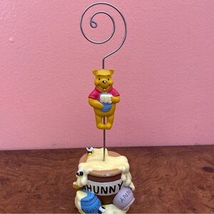 Disney, Winnie the Pooh, Hunny Pot  Picture Holder, Enesco   figurine. -Read